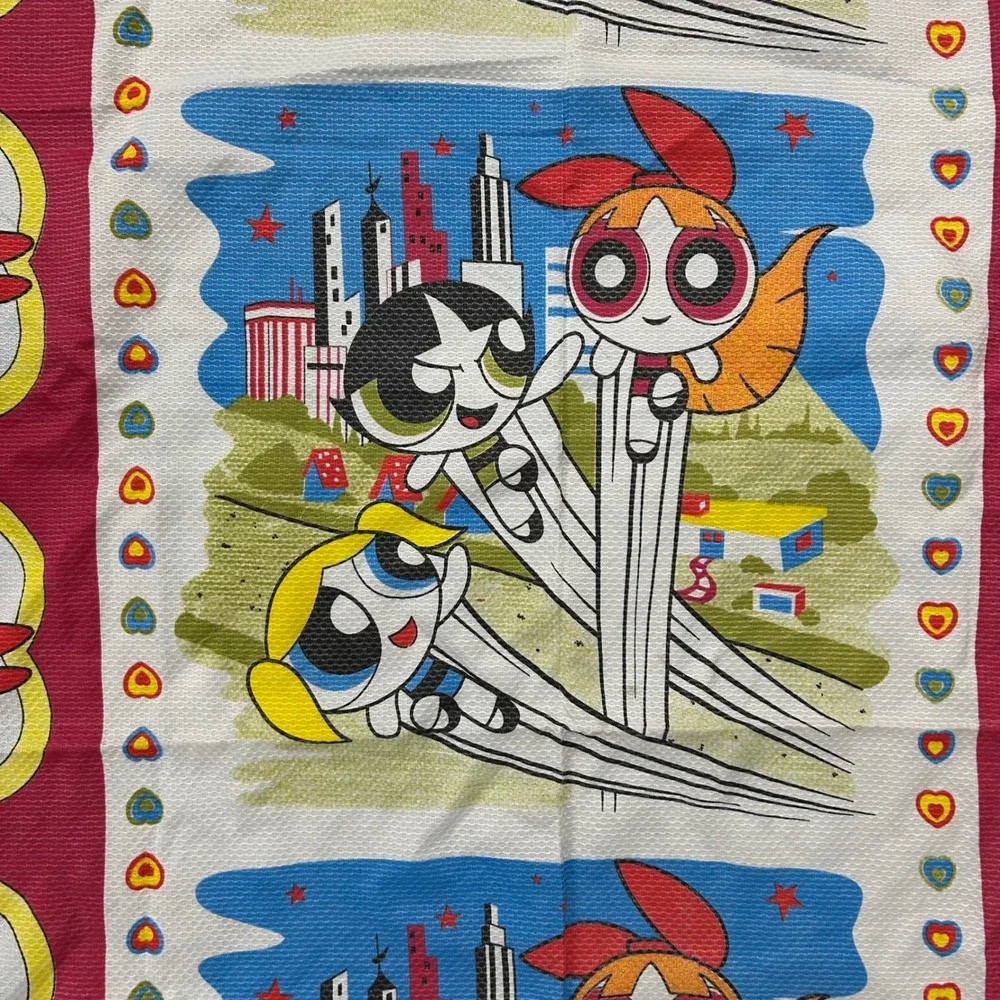 Cartoon Network Powerpuff Girls 80x55.5 Pink Vintage Waffle Table Cloth
